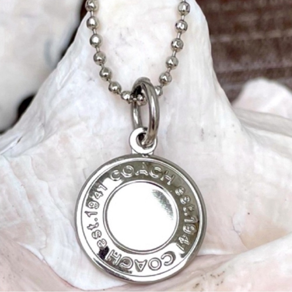 Coach Round Metal Tag Purse Charm